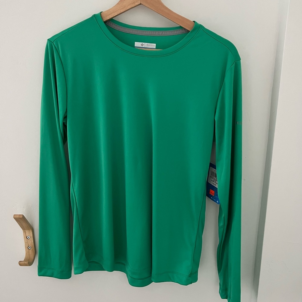 NWT Columbia Omni Wick Green Long Sleeve Shirt